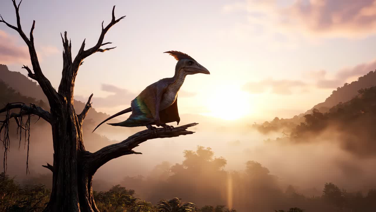 Pterodactyls at Sunset