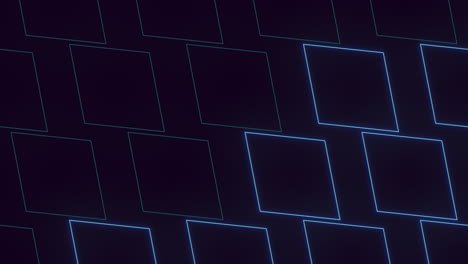 Blue-neon-shapes-pattern-on-black-gradient