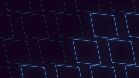 patrón de formas de neón azul sobre degradado negro
