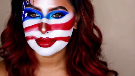 american flag face paint makeup