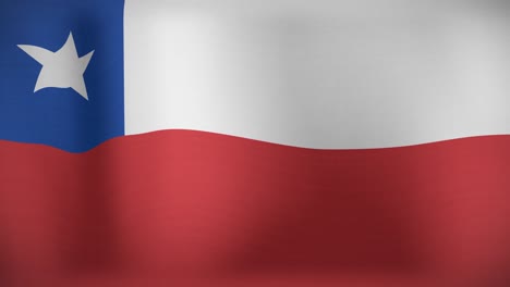 animación de la bandera en movimiento de chile ondeando