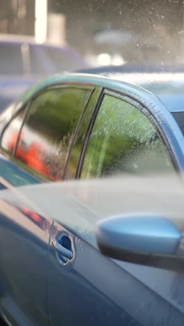 lavado de coches en curso