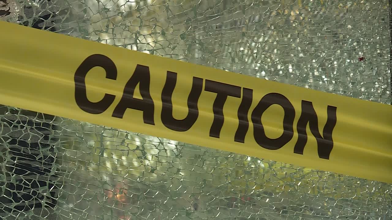 cinta de precaución frente a vidrios rotos