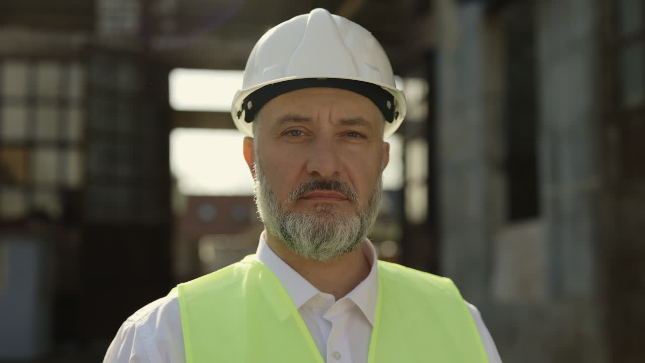 Retrato de un trabajador de la construcción