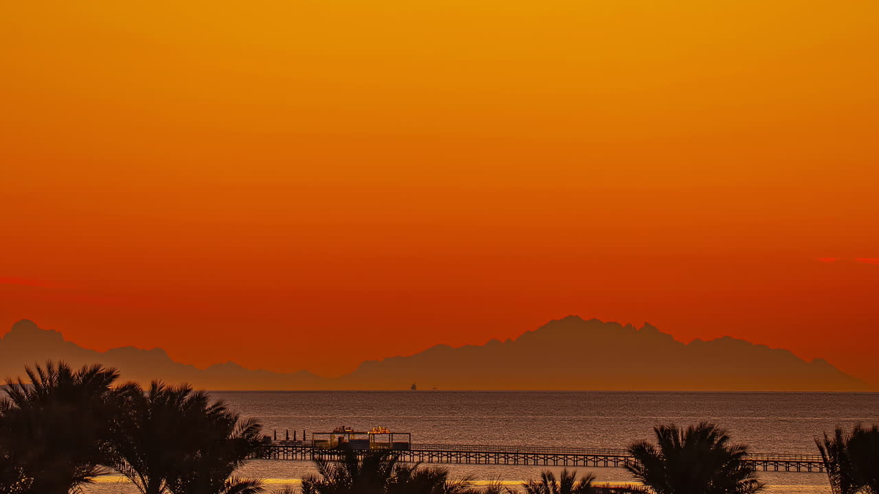 puesta de sol amanecer lapso de tiempo mar rojo vista del norte de áfrica paisaje natural