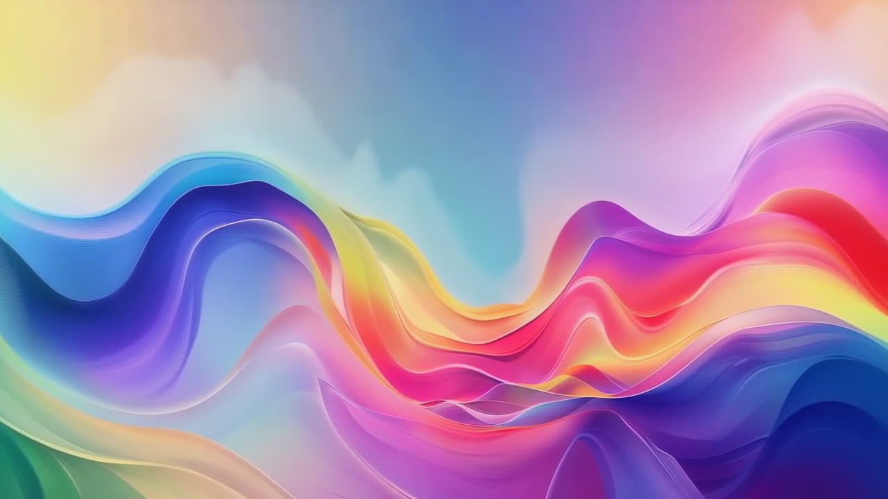 Vibrant Abstract Wavy Color Gradient Background