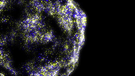 Animation-Eines-Globus-Mit-Verbindungen-Und-Datenverarbeitung-Auf-Schwarzem-Hintergrund