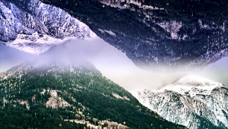 inverted mountain reflection