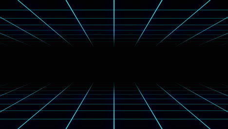 light blue retro style double side grid moving forward animation