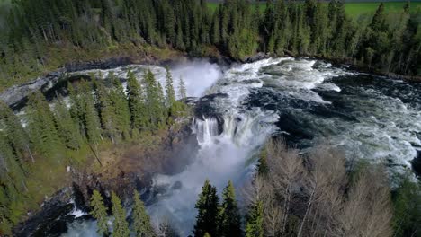 ristafallet waterfall in the western part of jamtland is listed as one of the most beautiful waterfalls in sweden.