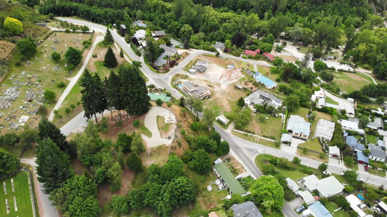 뉴질랜드 에 있는 아로타운 의 조류 눈 에서 볼 수 있는 항공 사진