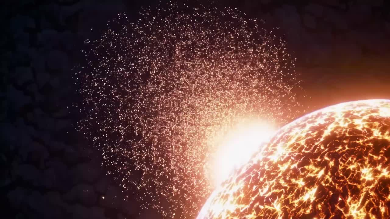 взрывающаяся планета в космосе