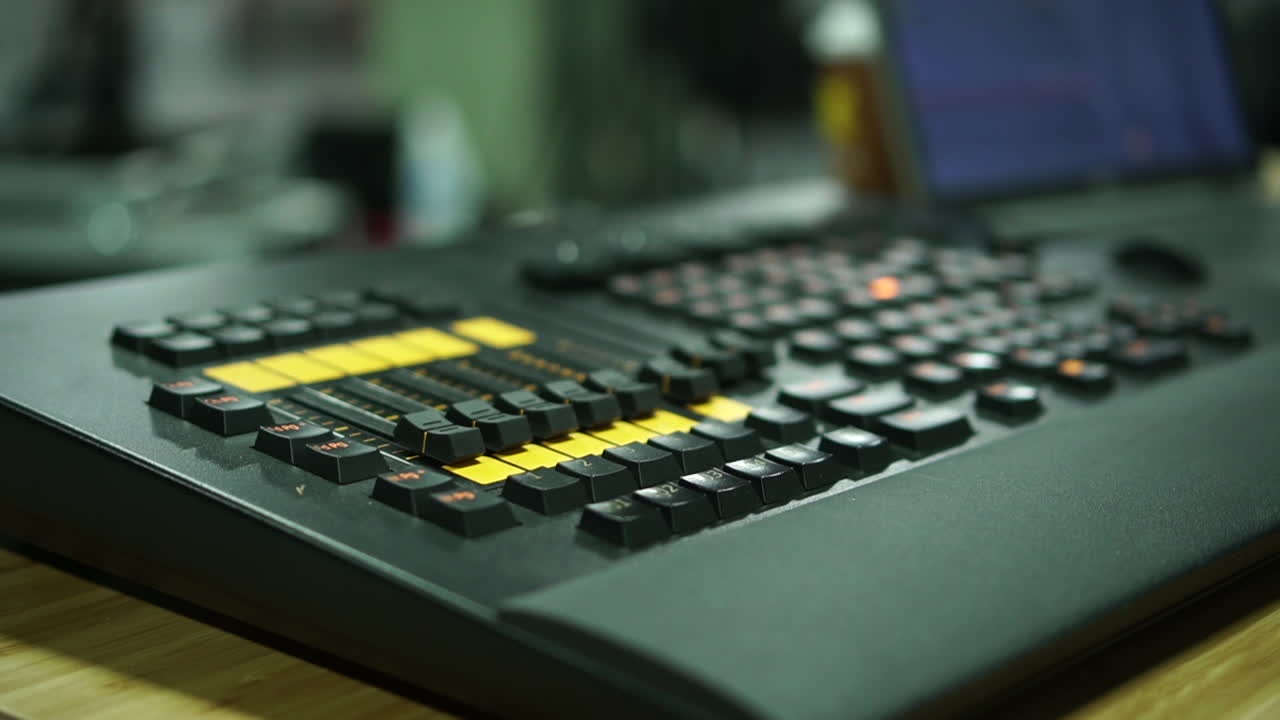 lighting console close up
