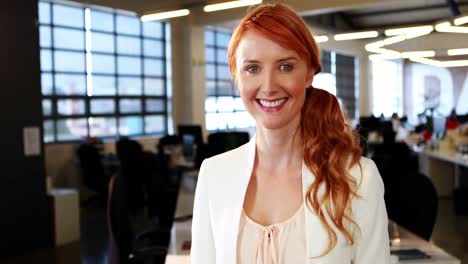 beautiful woman smiling at camera