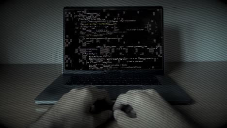 person raising hands in frustration after system failure on laptop screen