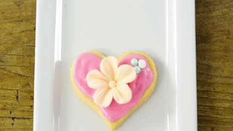 heart shape cookies in tray