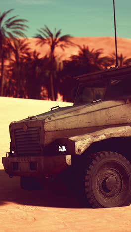 military truck in the desert