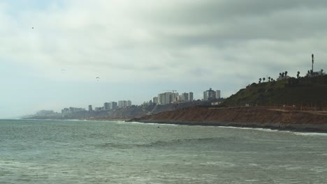 San-Miguel-Costa-verde-and-ocean,-Lima,-Peru-4k---Timelapse