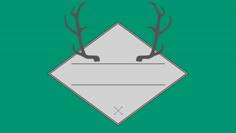 vector of antler in square