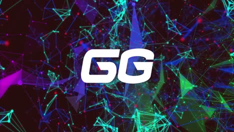 animación de texto 6g, conexiones y procesamiento de datos por computadora