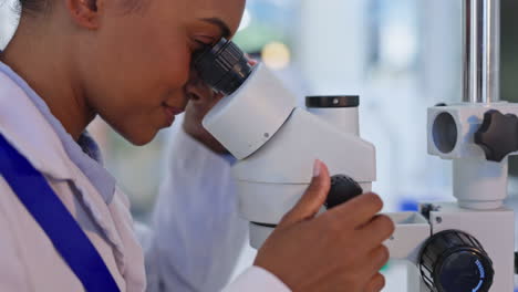 medical research, microscope check