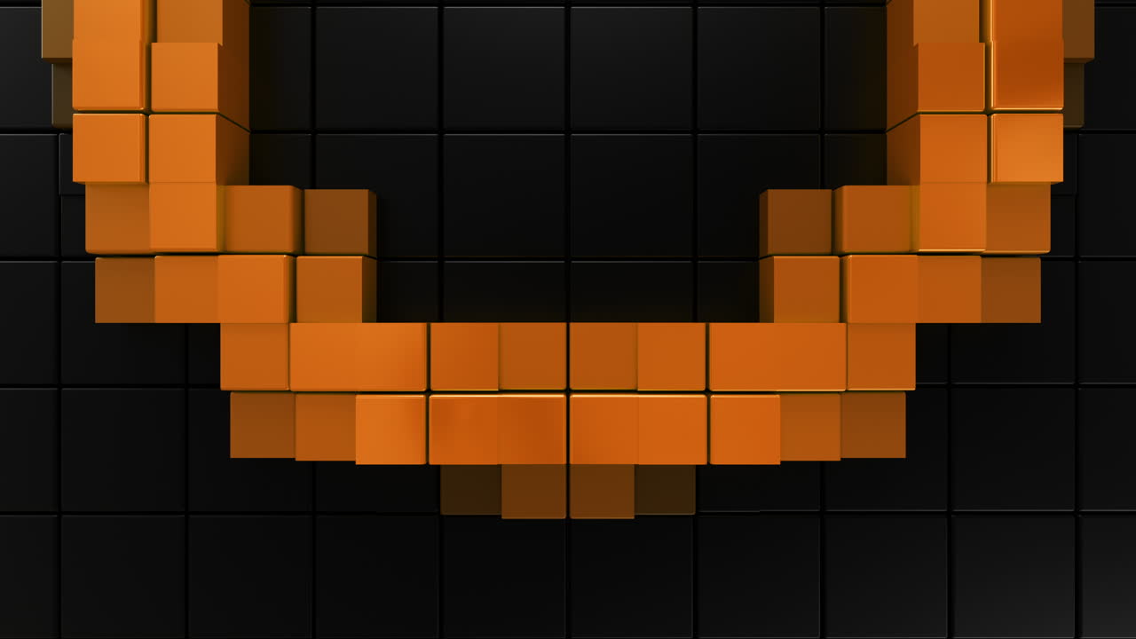 Orange Abstract Curved Arc Seamless 3D Loop Animation. 3D rendering