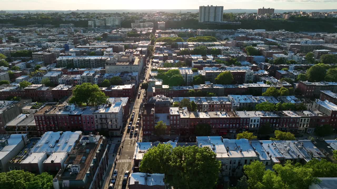Housing district in urban American city