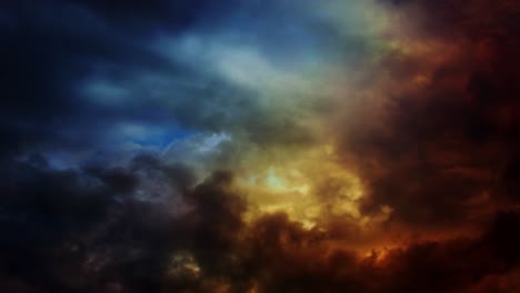 zoom in, a thunderstorm moves inside the orange blue columbus cloud