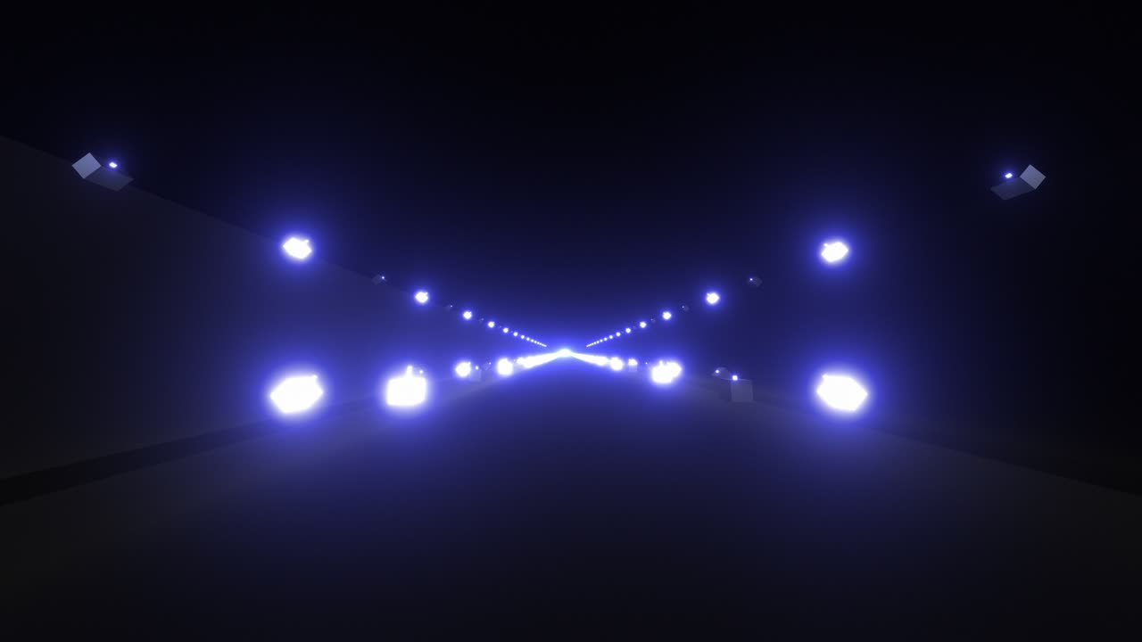 túnel futurista abstracto con luces brillantes