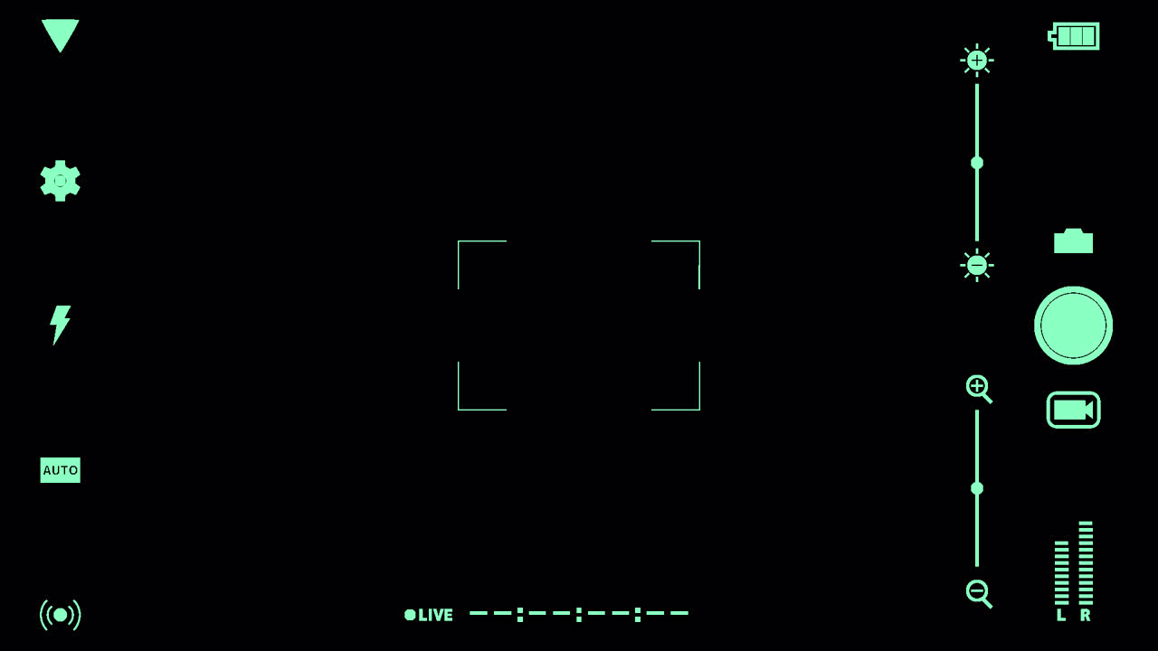 Phone camera LIVE animated overlay.  1080p - 30 fps - Alpha Channel (4)