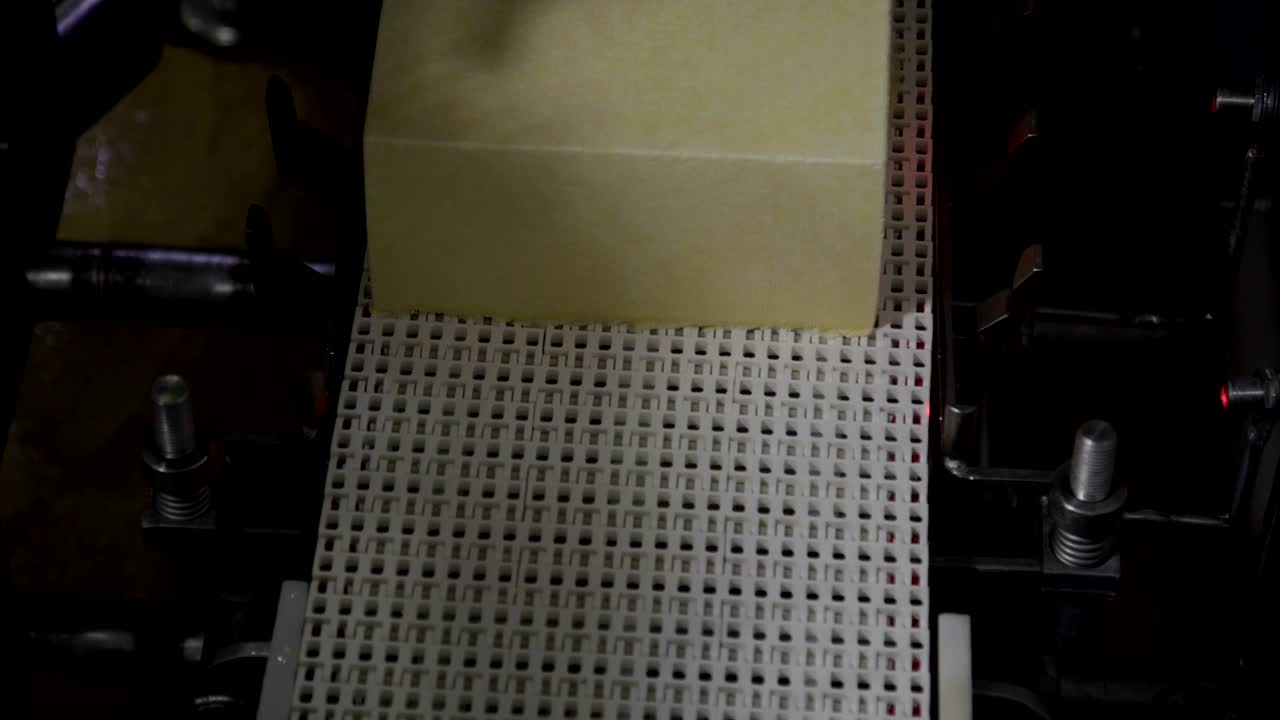 식품 공장에서 치즈 가공. 치즈 공장 제조 과정