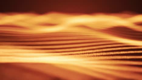 glowing waves in vibrant orange hues create a mesmerizing visual during an abstract light display. the dynamic patterns evoke a sense of movement and fluidity, captivating the viewer.