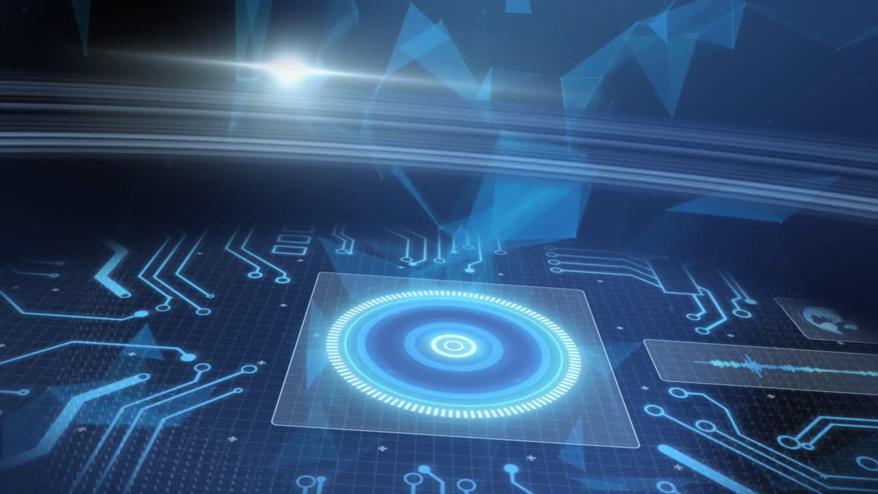 데이터 처리 및 컴퓨터 회로판의 애니메이션