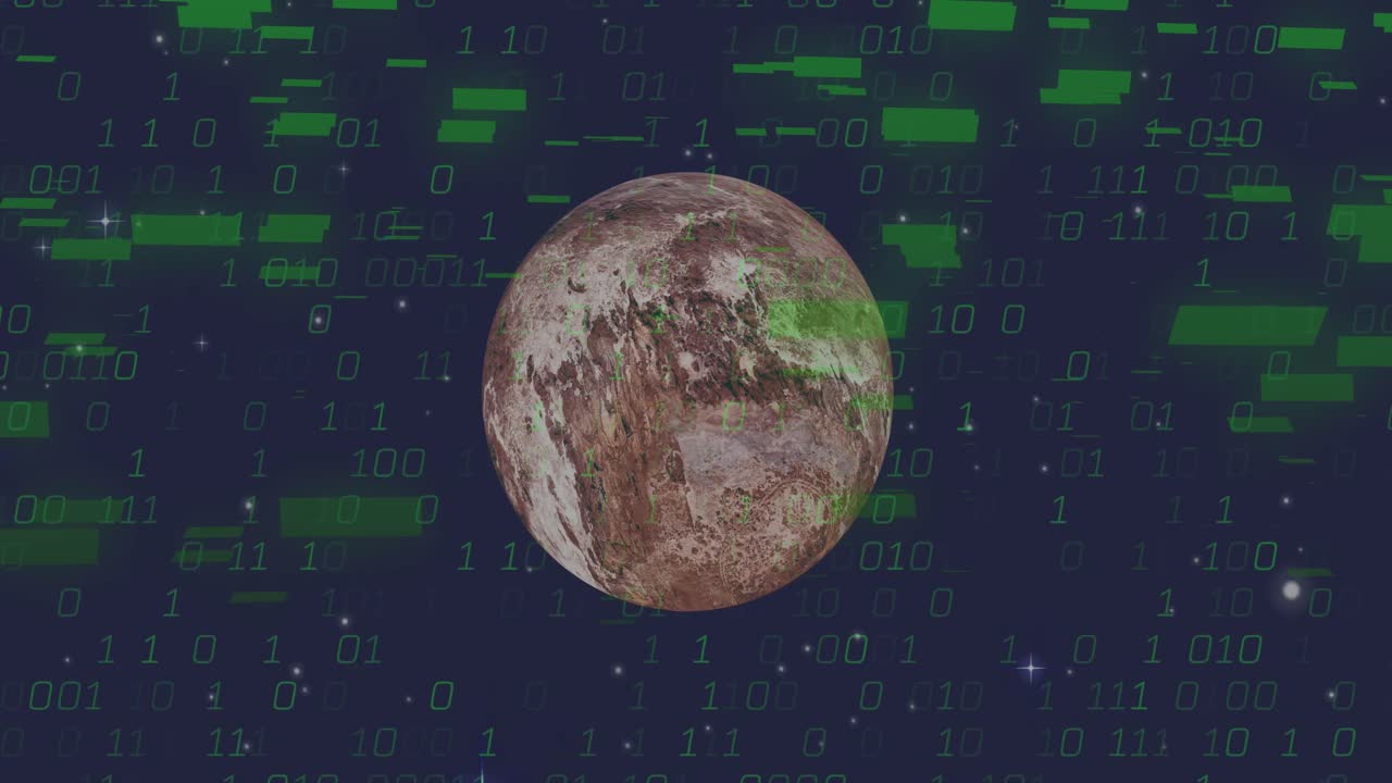 animación del procesamiento de datos en todo el mundo