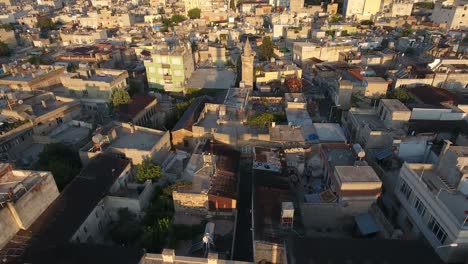 aerial view of kilis city, near the border with syria.