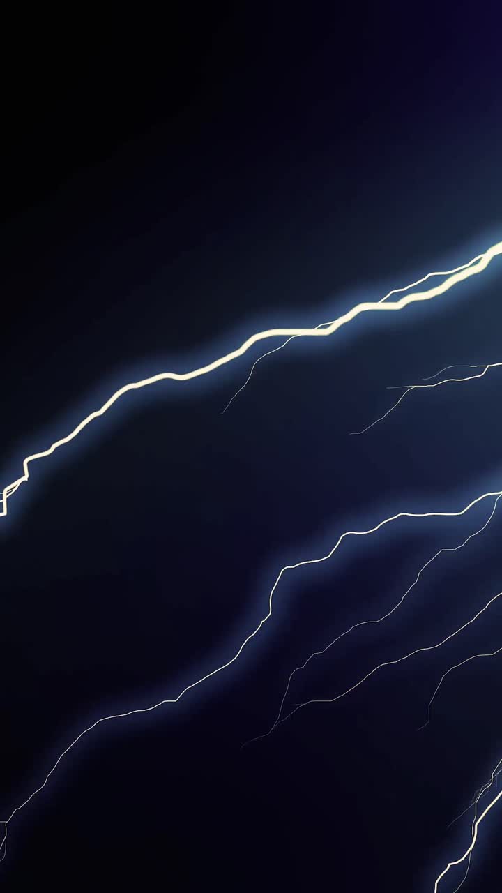 Dramatic White Lightning Flashes on Black Background