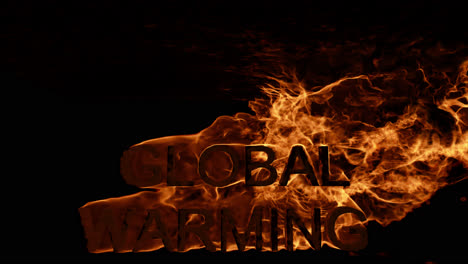 global warming - burning words