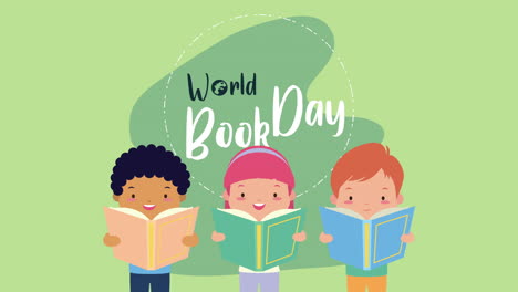 world book day celebration with little kids reading