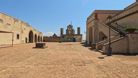 ancient architecture under clear blue skies