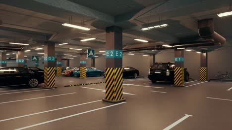 underground parking garage interior