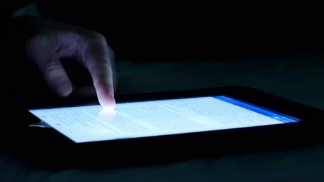 pov to a smartphone-tablet while being touched, young woman using mobile phone-tablet