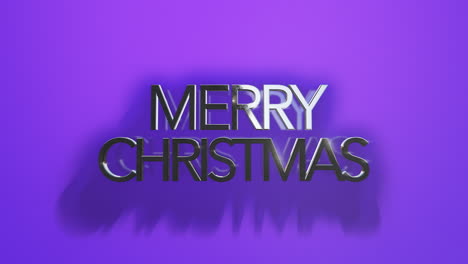 Texto-Plateado-De-Feliz-Navidad-En-Color-Degradado-Púrpura