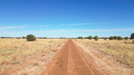taking off from a remote road in outback australia
