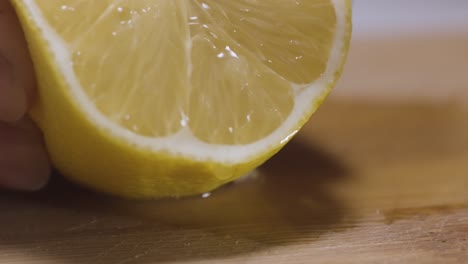 squeezing a lemon