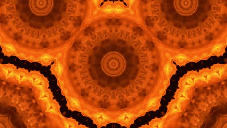 mandala fire burning kaleidoscopic effect