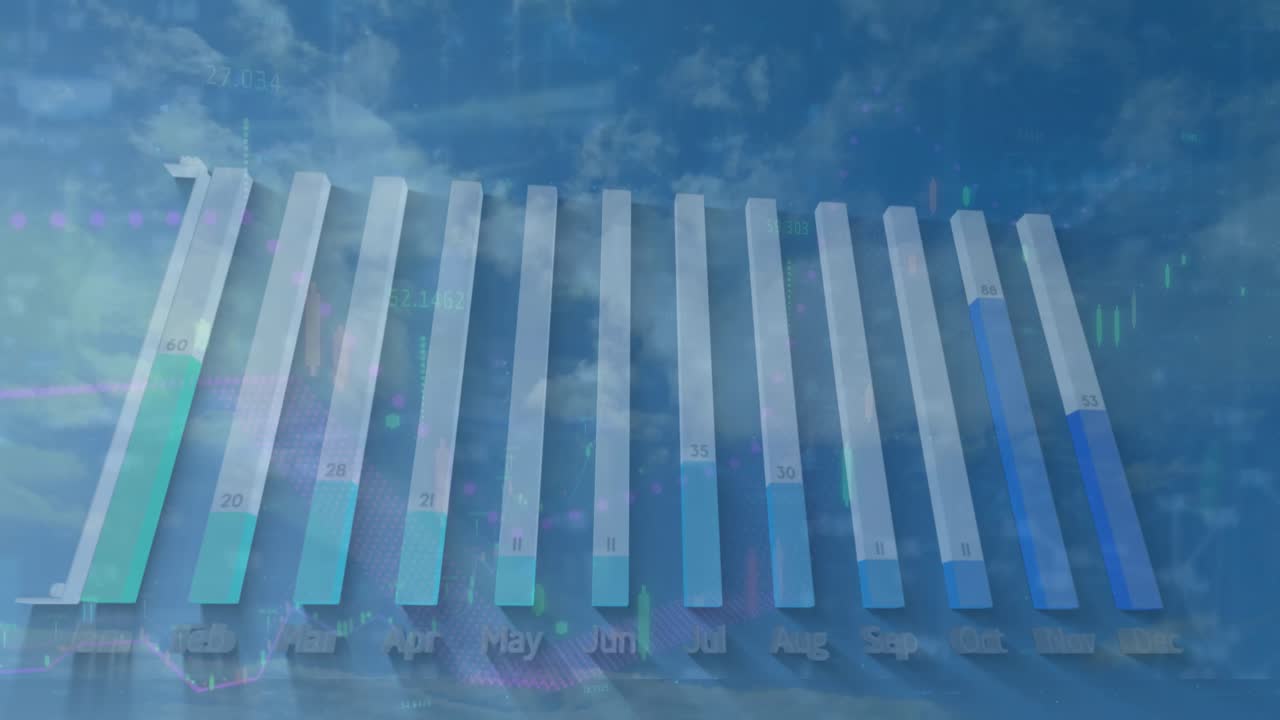 animación de gráficos sobre la turbina eólica