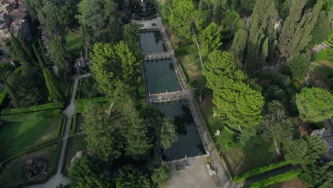 4k aerial of tivoli, outside of rome, italy