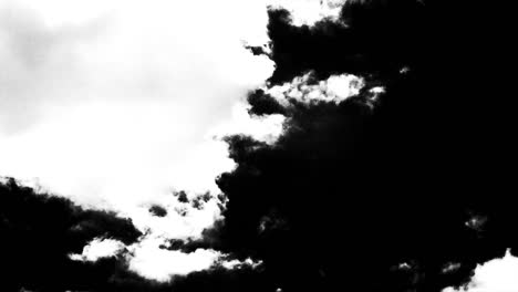 lapso de tiempo cielo blanco y negro con nubes de fondo