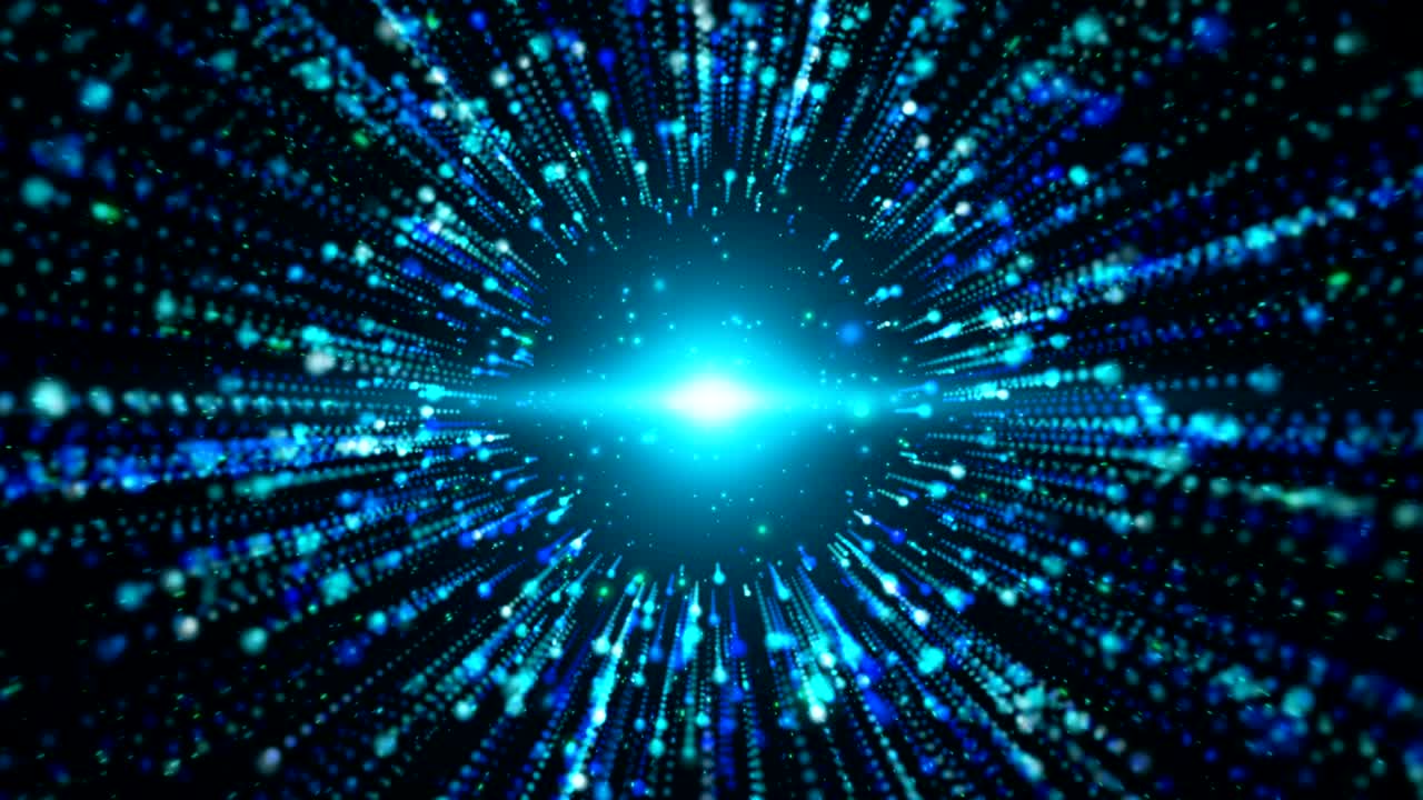Digital Abstract Wave Particles Form