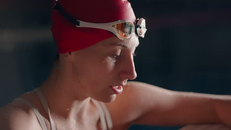 woman in swimming pool